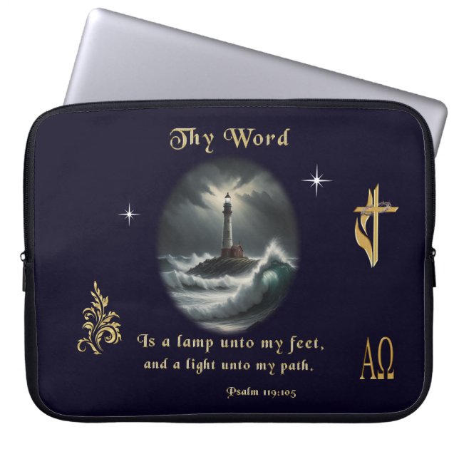 Psalm 119 laptop sleeve (Voorkant)
