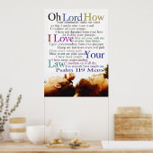 Psalm 119 Mem Dacht Poster (Keuken)