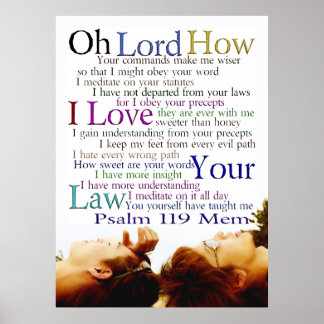 Psalm 119 Mem Dacht Poster