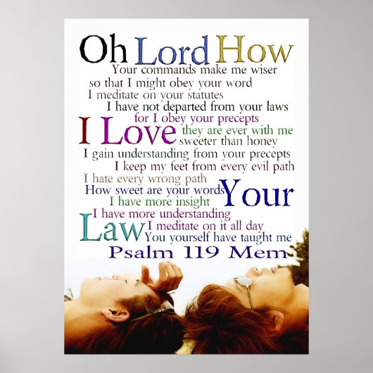 Psalm 119 Mem Dacht Poster (Voorkant)