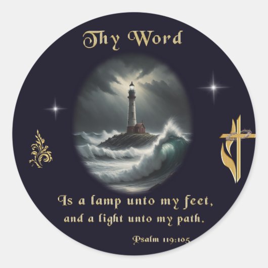 Psalm 119 ronde sticker (Voorkant)