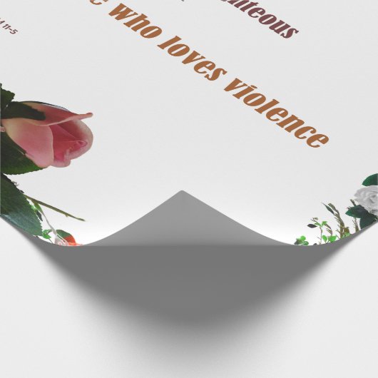 Psalm 11:5, geen geweld cadeaupapier (Hoek)