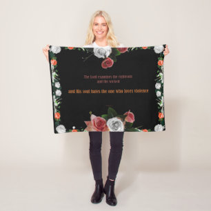 Psalm 11:5, geen geweld fleece deken