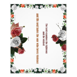 Psalm 11:5, geen geweld foto afdruk