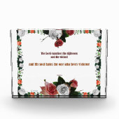 Psalm 11:5, geen geweld fotoblokken (Voorkant)