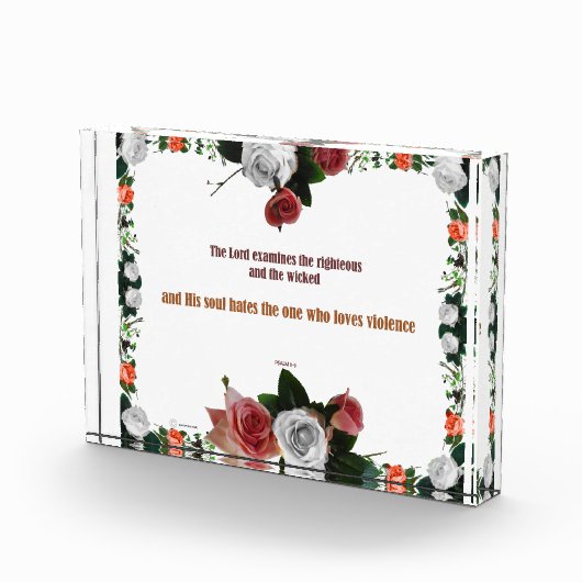 Psalm 11:5, geen geweld fotoblokken (Rechts)