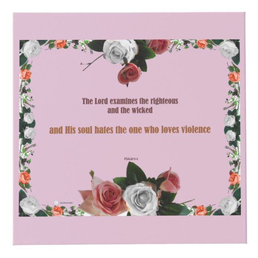 Psalm 11:5, geen geweld kubus (Rechts)