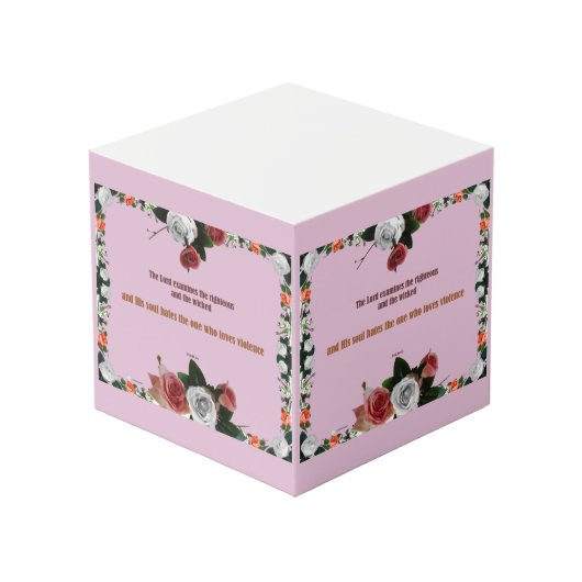 Psalm 11:5, geen geweld kubus (Achter hoekig)