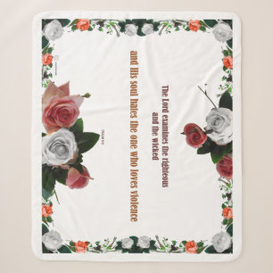 Psalm 11:5, geen geweld sherpa deken