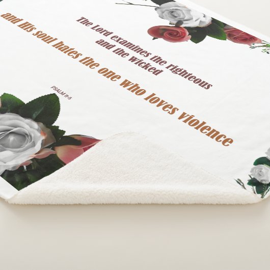 Psalm 11:5, geen geweld sherpa deken (3/4)