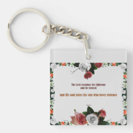 Psalm 11:5, geen geweld sleutelhanger