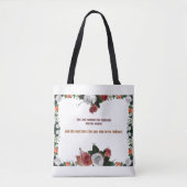 Psalm 11:5, geen geweld tote bag (Voorkant)