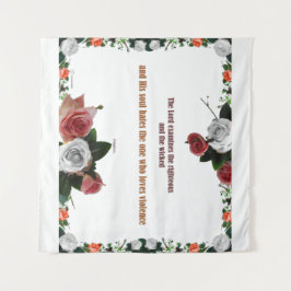 Psalm 11:5, geen geweld wandkleed