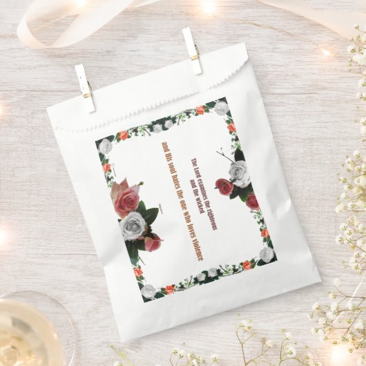 Psalm 11:5, No Violence Bedankzakje (Geknipt)