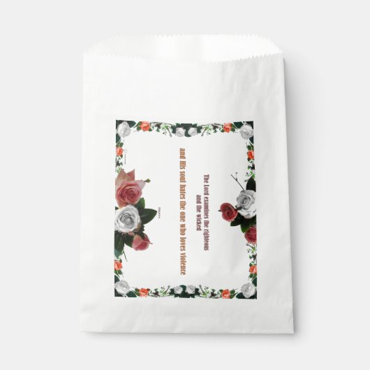 Psalm 11:5, No Violence Bedankzakje (Voorkant)