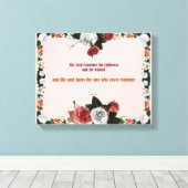Psalm 11:5, No Violence Canvas Afdruk (Insitu (Houten vloer))