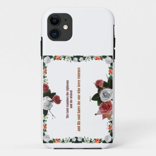Psalm 11:5, No Violence Case-Mate iPhone Case (Achterkant)