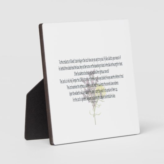 PSALM-11, I took schuilge in the Lord, Floral Fotoplaat (Voorkant)