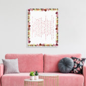 Psalm 11, Schrift, Bijbelversie, Canvas Afdruk (Insitu (Woonkamer))