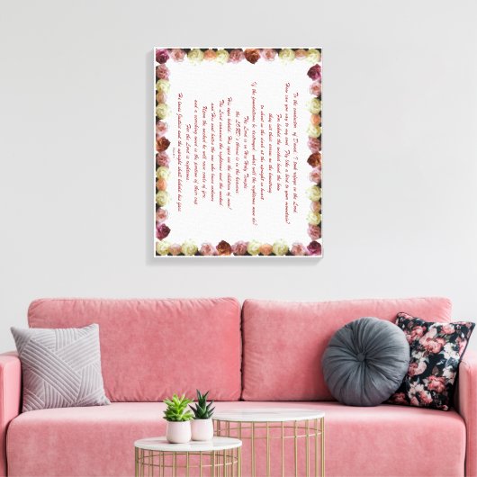 Psalm 11, Schrift, Bijbelversie, Canvas Afdruk (Insitu (Woonkamer))