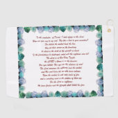 Psalm 11 Schriftkunst - Vertrouwen in de Heer Golfhanddoek (Horizontaal)