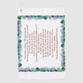 Psalm 11 Schriftkunst - Vertrouwen in de Heer Golfhanddoek (Voorkant)