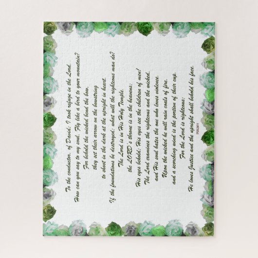 Psalm 11 Schriftontwerp voor de Verzen Legpuzzel (Verticaal)