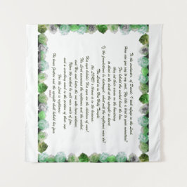 Psalm 11 Schriftontwerp voor de Verzen Wandkleed