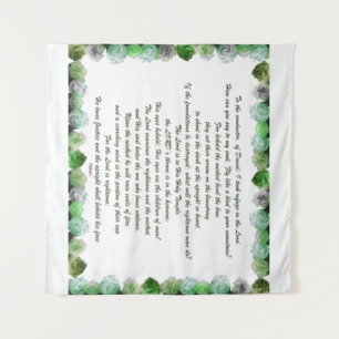 Psalm 11 Schriftontwerp voor de Verzen Wandkleed