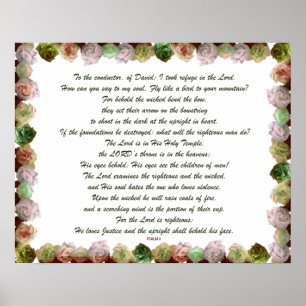 Psalm 11 Schriftuur Kunst - Goddelijke Rechtvaardi Poster