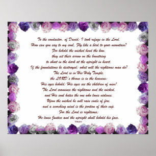 Psalm 11 Schriftuur Kunst - Vertrouw op de Heer Poster