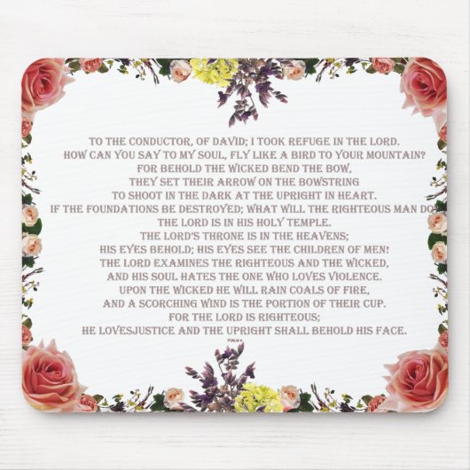 Psalm 11, The Lord Loved Justice Muismat (Voorkant)