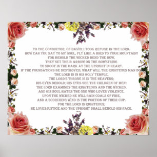 Psalm 11, The Lord Loved Justice Poster