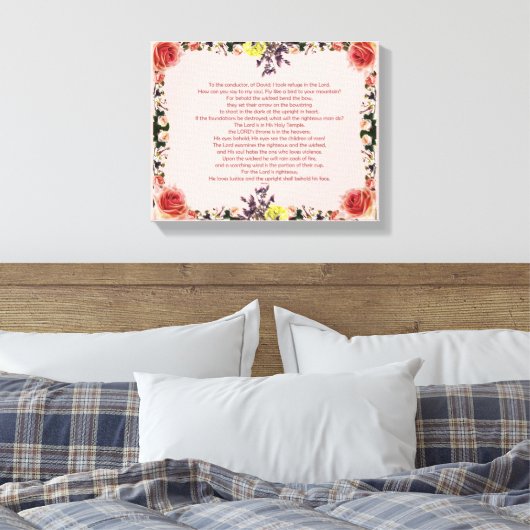 psalm 11 van David tot dirigent; Canvas Afdruk (Insitu (Slaapkamer))