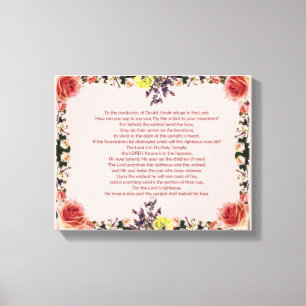 psalm 11 van David tot dirigent; Canvas Afdruk