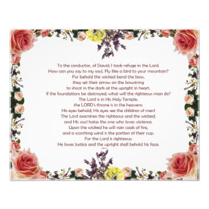 psalm 11 van David tot dirigent; Foto Afdruk