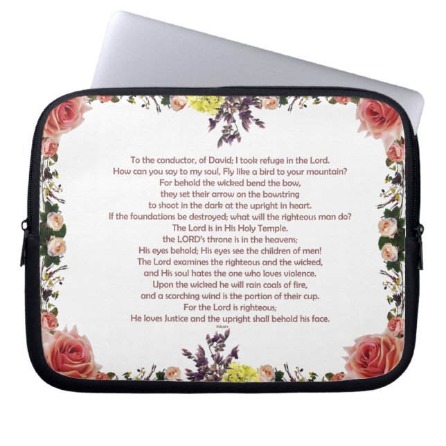 psalm 11 van David tot dirigent; Laptop Sleeve (Voorkant)