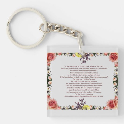 psalm 11 van David tot dirigent; Sleutelhanger (voorkant)