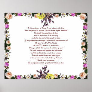 Psalm 11, vliegen als een vogel naar je berg, poster