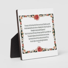 PSALM-11, Zie de Kinderen van Mannen, Roze Floral Fotoplaat