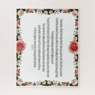 PSALM-11, Zie de Kinderen van Mannen, Roze Floral Legpuzzel