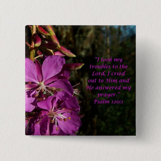 Psalm 120:1 de Aanmoedigende Button van de Vloer v (Voorkant)