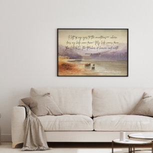 Psalm 121:1-2 Bijbel Verse Wall Art Poster