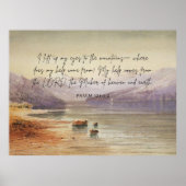 Psalm 121:1-2 Bijbel Verse Wall Art Poster (Voorkant)