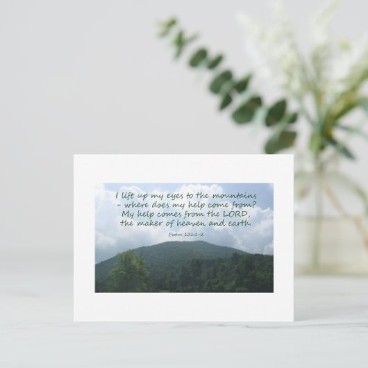 psalm 121:1-2 briefkaart (Staand voorkant)