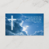 Psalm 121; 1-2 | Christelijk blauw Visitekaartje (Voorkant)