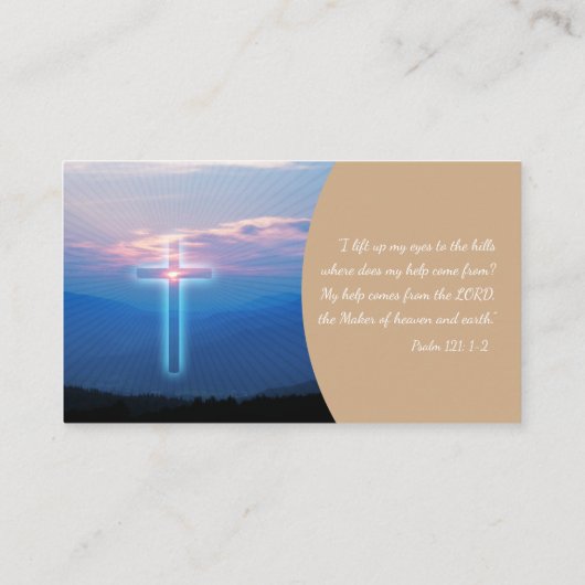 Psalm 121; 1-2 | CHRISTELIJK INSPIREREND Visitekaartje (Achterkant)