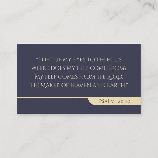 Psalm 121; 1-2 | CHRISTELIJK INSPIREREND Visitekaartje (Achterkant)