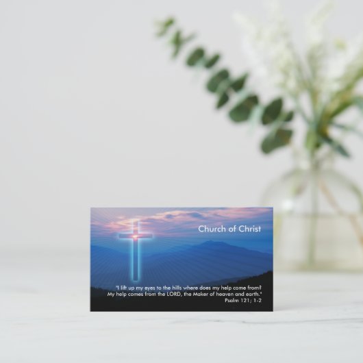 Psalm 121; 1-2 | CHRISTELIJK Visitekaartje (Staand voorkant)