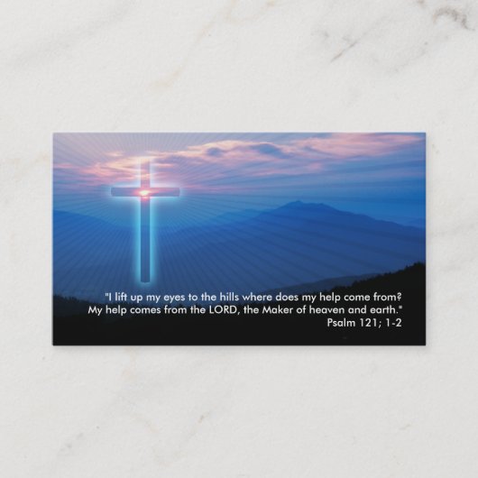 Psalm 121; 1-2 | CHRISTELIJK Visitekaartje (Voorkant)
